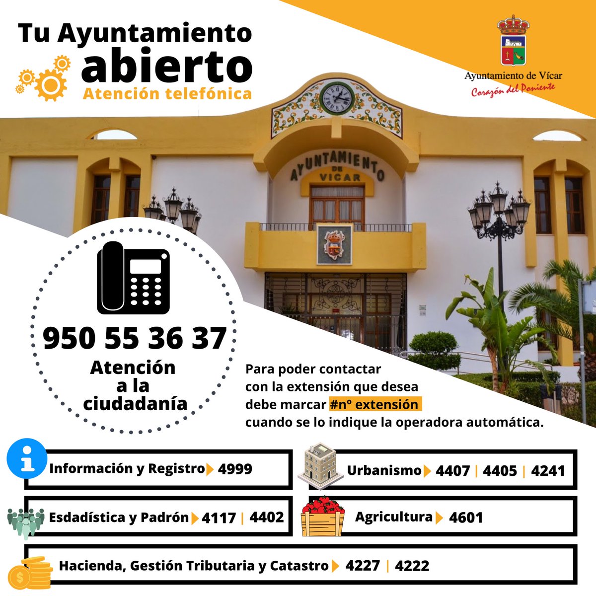 Aytovicar's tweet photo. Información de interés público para los usuarios de Ayuntamiento de Vícar @LuzVicar @VLIDUENA https://t.co/ZpLWIBbp9K