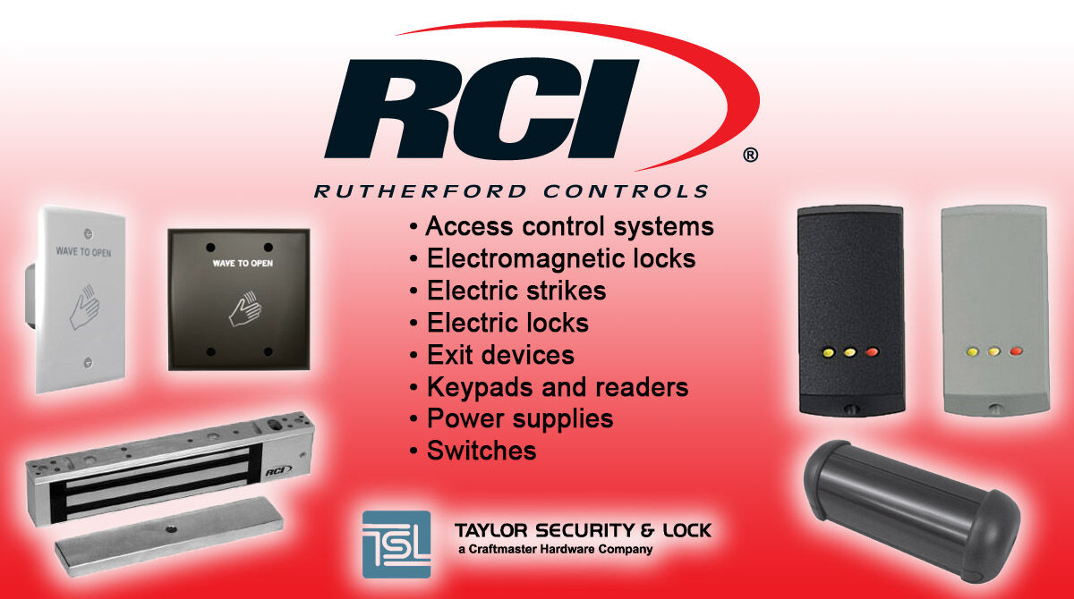 TaylorSecurity's tweet photo. RCI ACCESS CONTROL: FOR YOUR #SECURITY, #SAFETY &amp; BUDGET! #RCI provides the architectural hardware, #Locksmith, and #SecurityMarkets with the best in #ElectricLocks, #DoorHardware, and #AccessControl products. Visit https://t.co/Jdo6lpPLwT or call us at 800 676-7670 today! #Lock https://t.co/dhyA1OWeHa