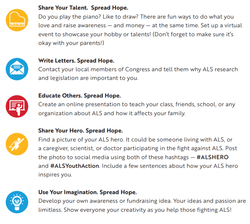 May 16 is #ALSYouthActionDay and kids across the country will unite to take a stand against #ALS by taking the #ALSYouthChallenge. It's a chance for kids to rise to the challenge and help raise awareness and funding for ALS #ALSInThisTogether #ALSAwarenessMonth #ALSNC #nonprofit