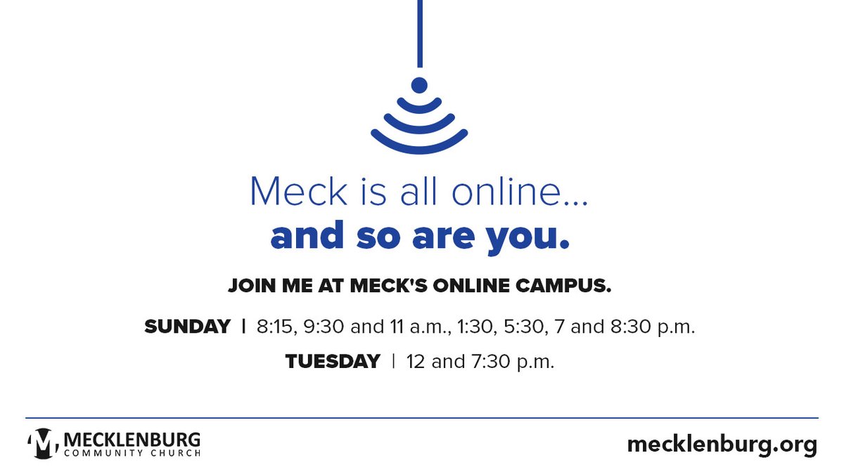 JamesEmeryWhite's tweet image. Join us for the next installment of "reset" with a look at what it might mean to take this global "pause" and reset things with your family. @MeckChurch