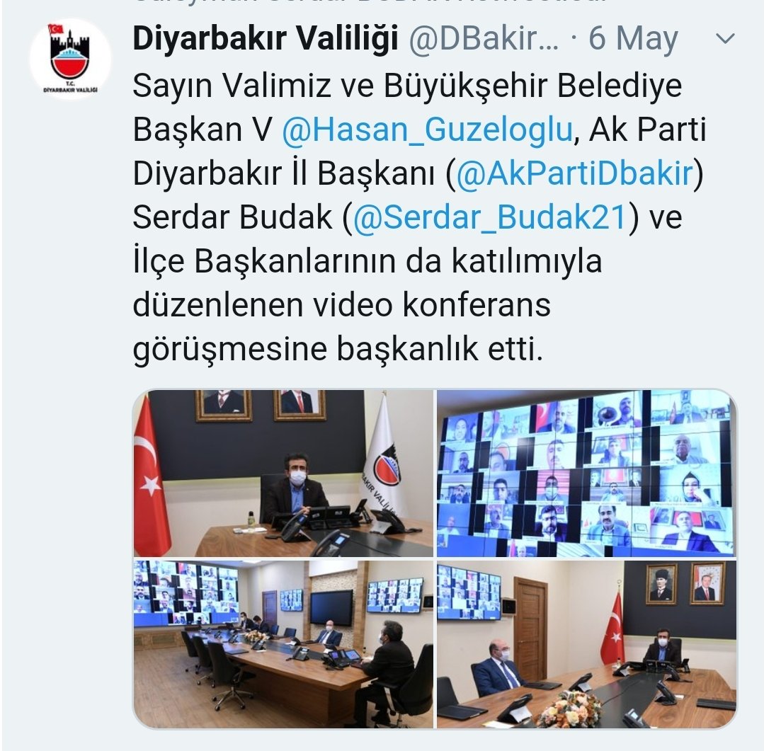 av_erdalgungor's tweet image. Diyarbakır Valisi Akp il ve ilçe  başkanlarıyla  toplantı gerçekleştirmiş. 
Chp'li belediyeleri devlet içinde devlet olma çabasıyla halka ekmek dağıttığını iddia edenler, parti devleti anlayışıyla akp örgütleri üzerinden paralel devlet çabalarını ortaya dökmüşler.
#partidevleti