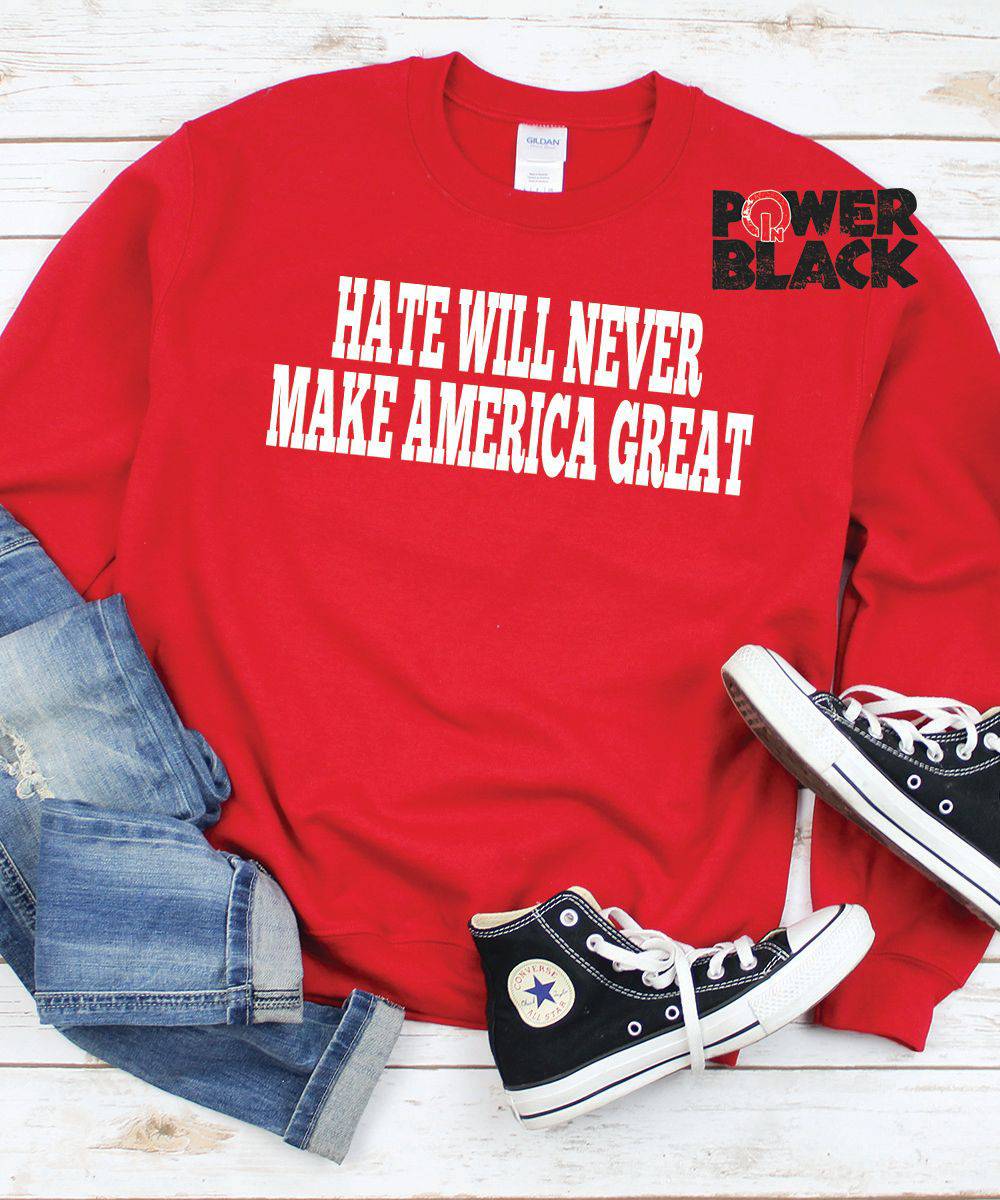 powerinblack's tweet photo. Hate Will NEVER Make America Great!
Available at https://t.co/ydMRjlUEoM.
.
#morelove #lesshate #spreadlove #payitforward #spreadkindness #positivity #equality #motivation #compassion #gratitude #truth #antitrumpaf #notmypresident #impeachtrump #blackowned #blackoperated https://t.co/WL6I5FnSUO
