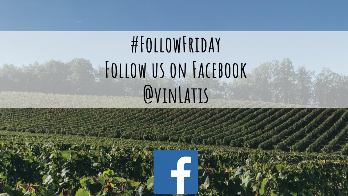 We’re now on Facebook! Follow us by simply searching ‘Vin Latis’ 🙌🇫🇷
#FollowFriday