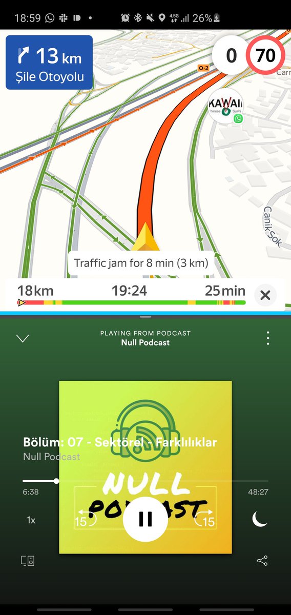 Trafikte geçen zamanı değerlendirmenin en iyi yolu 🤘 <a href="/nullpodcast/">Null Podcast</a>