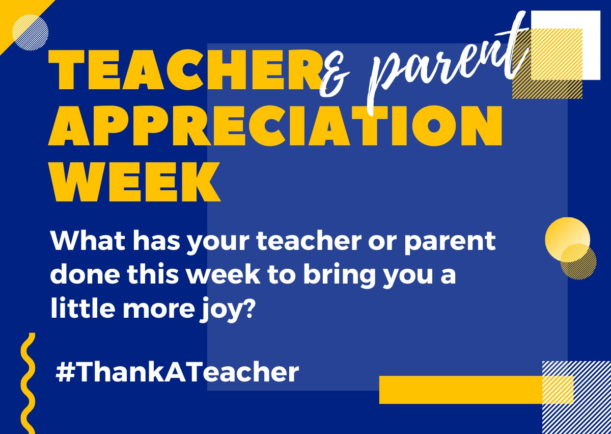 SanAngeloISD's tweet photo. This year, teacher appreciation looks a little different. Thank you to all the teachers and parents who are making sure learning doesn’t stop. What has your teacher or parent done this week to bring you a little more joy? #ThankATeacher #ThankAParent https://t.co/voJirn75Qm