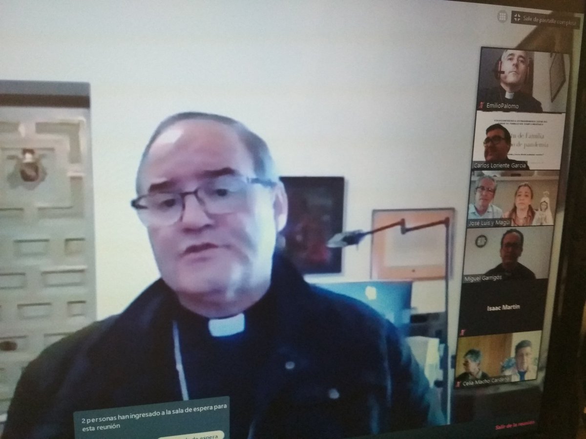 architoledo's tweet image. El #ArzobispoDeToledo @Obispofcerro da la bienvenida a los más de 350 participantes en la videoconferencia del curso de #FormaciónComplementaria sobre el Espíritu de #Familia en tiempo de pandemia con los fundadores de @ProyectoAmorCon