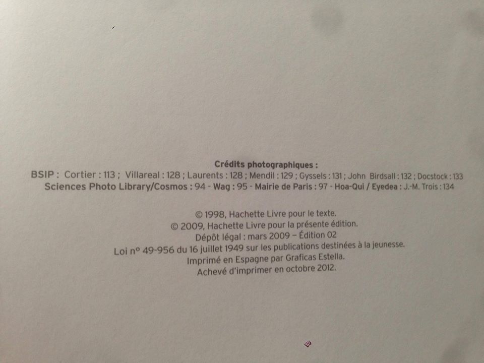 Les auteurs de cette merveille : Jacqueline Kahn-NathanJean CohenChristiane VerdouxParu en 1998 et apparemment c& #39;était indispensable de le rééditer en 2009