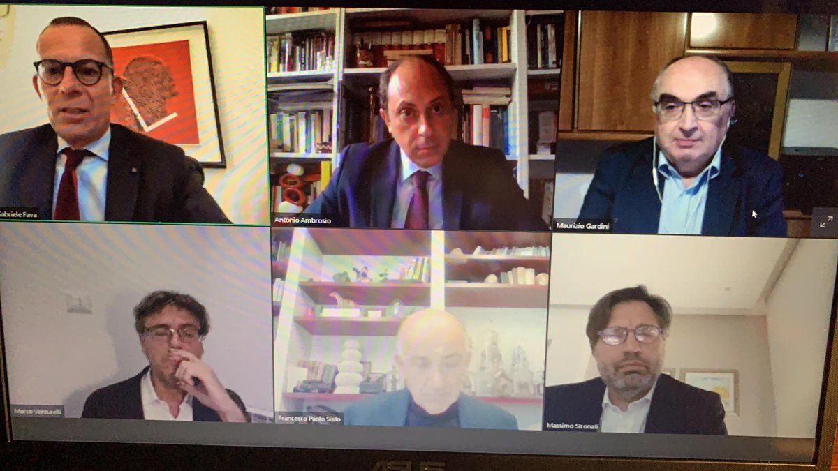 In corso il webinar *Le imprese oltre il Covid 19, l'art. 42 del DL Cura Italia, la norma che le incolpa*
Ne parlano il Pres. Maurizio Gardini, il Pres. <a href="/MassimoStronati/">Massimo Stronati</a>  il SG @Marco_Ventu il Prof. Avv. F. Paolo Sisto, l'Avv. Gabriele Fava, #fase2 #siamointanti