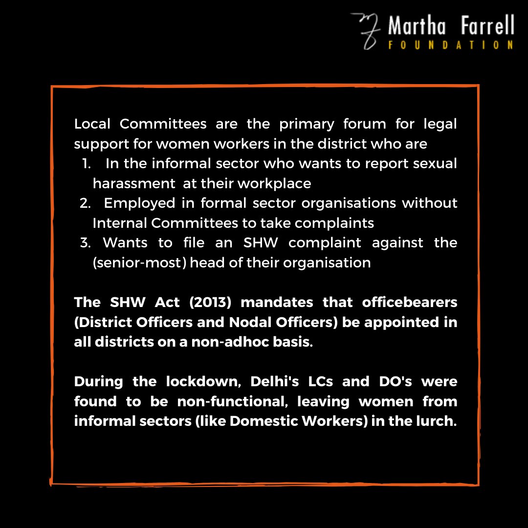 FoundationMf's tweet photo. Before our consultation for #DomesticWorkers in 2018, only 3 of Delhi's districts had #LocalCommittees. Deputy CM @msisodia made sure all districts had LCs soon after.
But these forums are inactive and unavailable for survivors during #Lockdown. Let us question their absence. https://t.co/ZRPTCUySdn