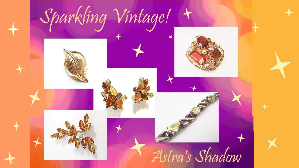 AstrasShadow's tweet photo. https://t.co/0A0weIRntx
#vintage #jewelry #amber #sparkle #sparkling #glitter #Kramer #Glamour #Vogueteam #AstrasShadow #Astras #Shadow #brooch #earrings #bracelet https://t.co/2DCbtR08D4