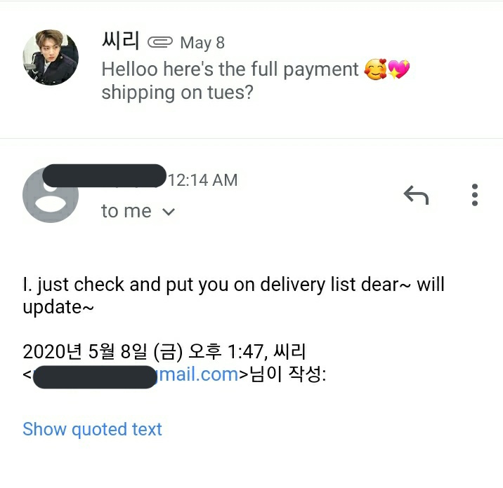 GMPHUpdates's tweet photo. May 9 2020 Friday 
Paid💖 Hopefully next tuesday ang ship out^^ will update more once maship out na~
#GMPHUpdates https://t.co/yMVrsxQw7u