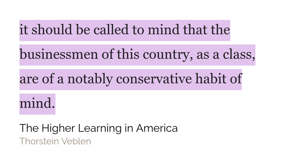 copdeb's tweet image. Esta afirmación de #Veblen sobre los empresarios norteamericanos de hace más de 100 años, y que eran muy conservadores, aplica perfectamente para los empresarios colombianos del presente