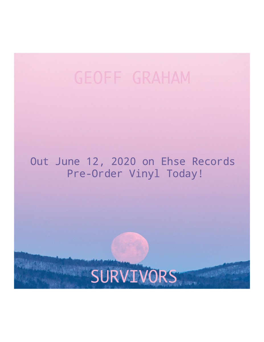 Announcing my first full-length post-Lower Dens album, Survivors! So pumped! Please check it out here: ehserecords.com/vinyl/survivors ehserecords.bandcamp.com/album/survivors