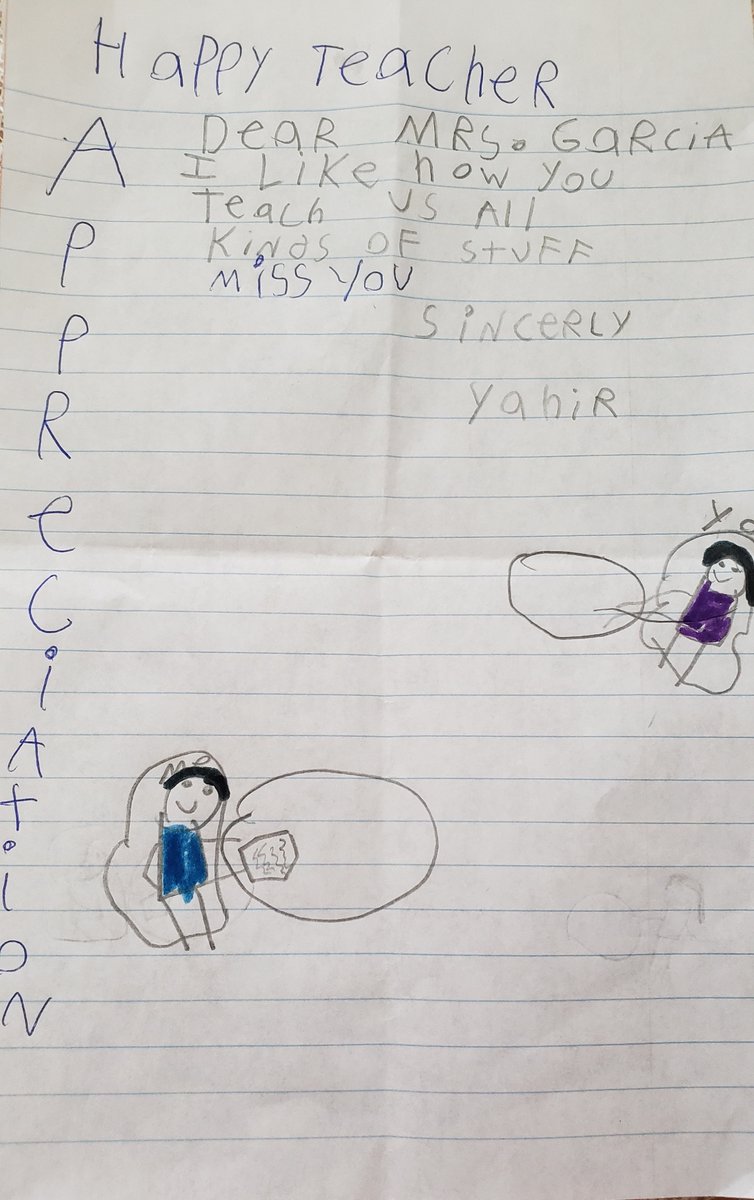VGarcia_McBee's tweet photo. Another beautiful note from one of my kiddos. <3 Thank you Yahir! @ElementaryMcbee #teacherappreciationweek #whymcbee https://t.co/TCiQEcUgyB