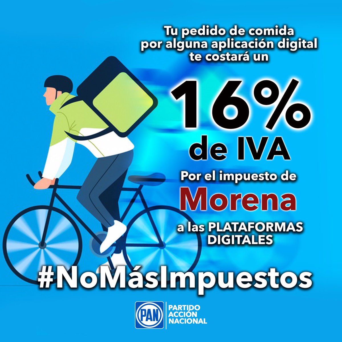 🥴 Mientras las y los mexicanos buscaban quedarse en casa y apoyar a los comercios pidiendo a través de plataformas digitales📲 ❗️Sorpresa❗️Ahora pagarás más por el incremento de impuestos aprobado por Morena 😨 
#NoMásImpuestos 💸