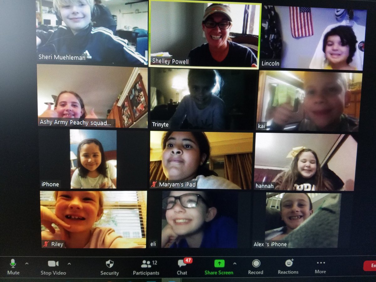 mes2nd's tweet photo. I will miss these sweet faces on my daily Zoom Classroom... We want to give a great big SHOUT OUT to Coach Traylor for organizing Virtual Field Day... My Second Graders had so much fun participating in Bowl Ball... 
#MurraySchools
#HealthyAtHome 
#NationalFieldDay https://t.co/PEyEHhKGP6