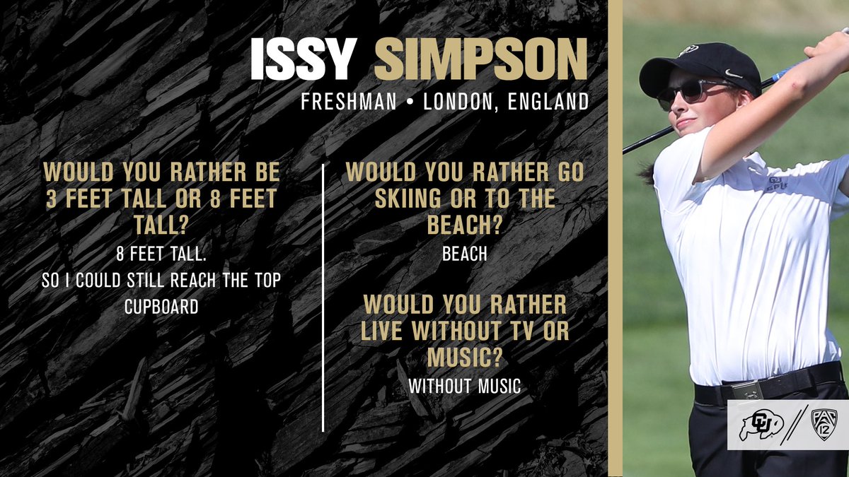 She just finished her first year for CU, so let’s celebrate and find out more about Issy Simpson! #GoBuffs