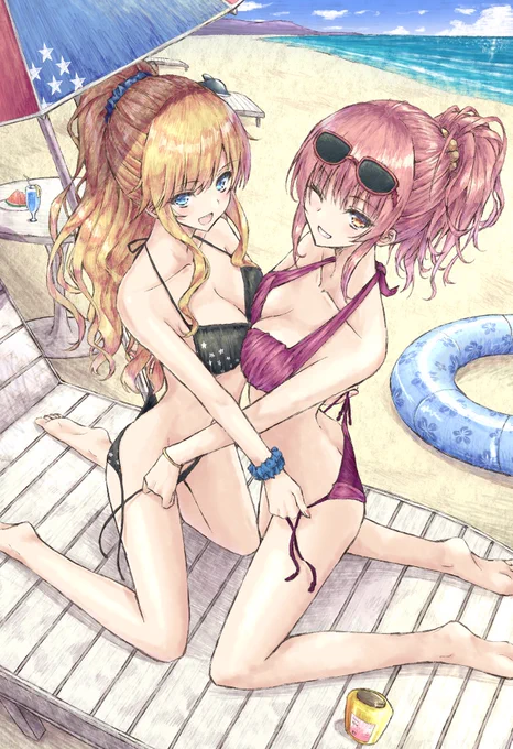 大槻唯ちゃんと城ヶ崎美嘉ちゃん!C98で新刊として出す予定だった半裸本の表紙になる予定だったイラスト
#エアコミケ #サークル 