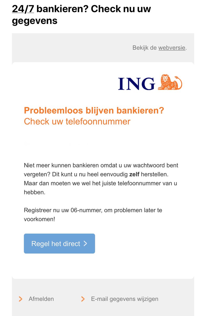 ING Phishing zakelijke e-mail #phishing #cybercrime #scam #onlinebankieren #beware <a href="/ingnl/">ING Nederland</a>