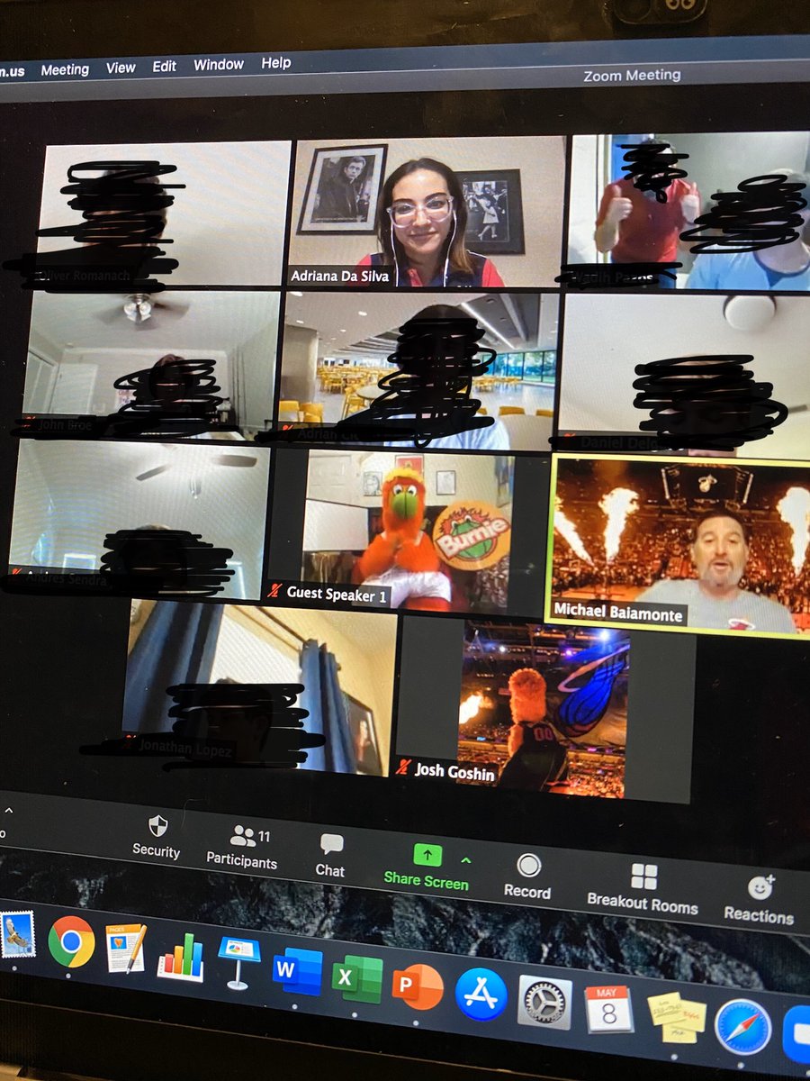 DrDaSilvaSTEM's tweet photo. To end #TeacherAppreciationWeek I’d like to thank @MiamiHEAT for surprising my #STEM students and bringing Burnie to say hi to make Virtual Learning just a little better for them.. they loved their special guest appearance! @BelenJesuitNews #VirtualLearning #Covid_19 #StayHome https://t.co/ScAjCOrweT