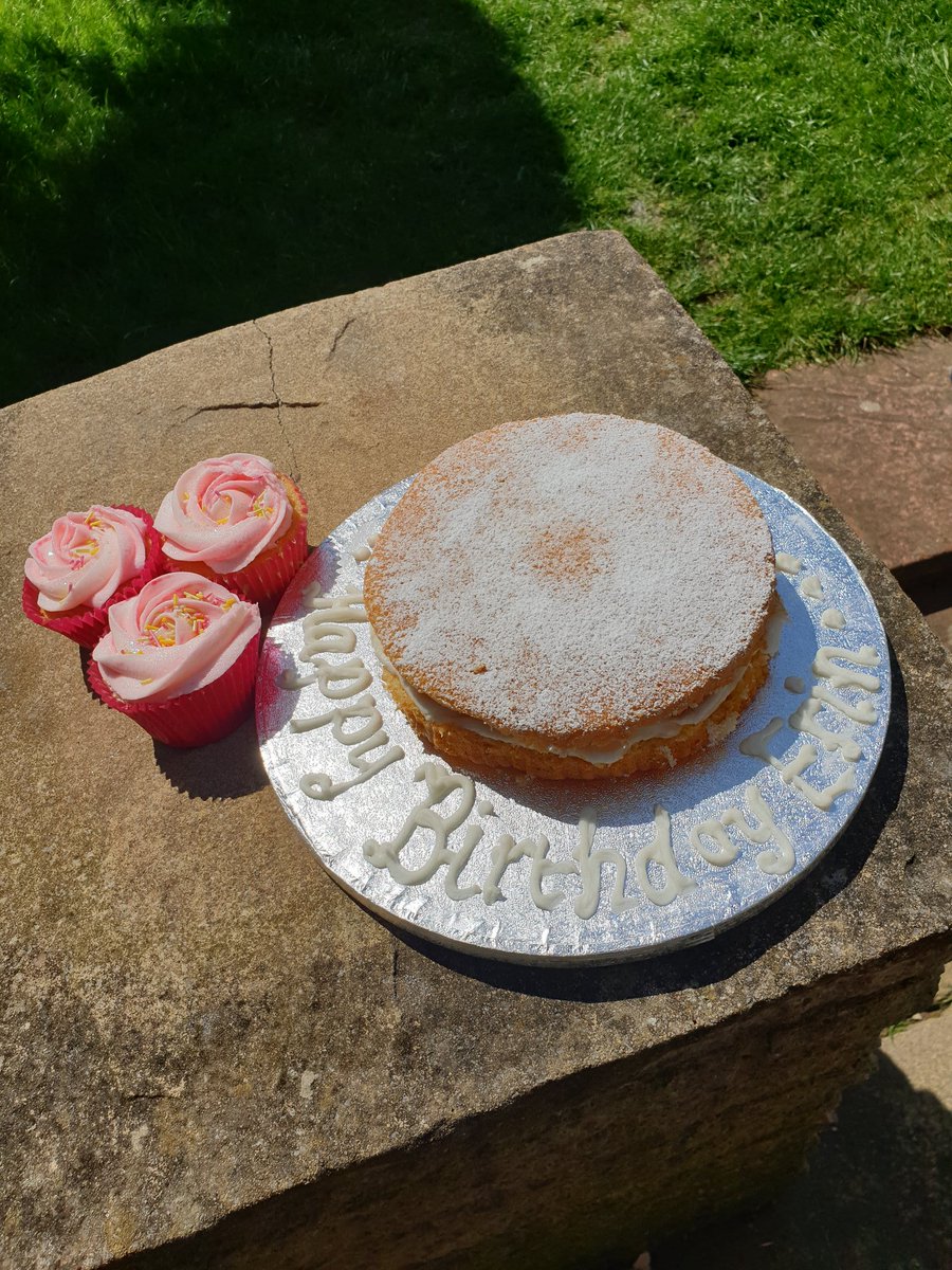 patsyandjojo's tweet image. Happy 13th Birthday Erin. #lockdown. Thankyou @TashasTearoom for the lovely cakes today. Scrumptious as always. Thanks for delivering. Xx