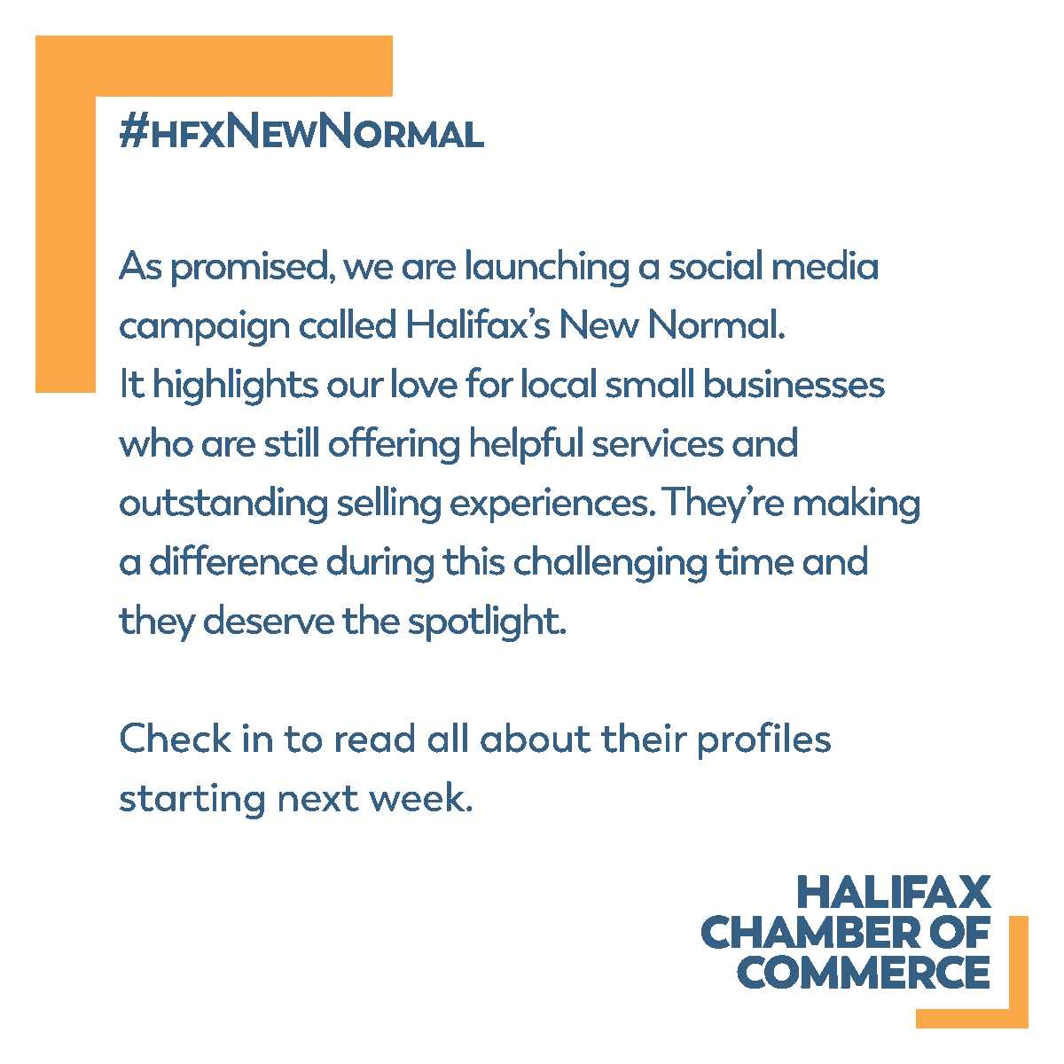 halifaxchamber's tweet photo. The Halifax Chamber is excited for our new campaign #hfxNewNormal launching 🚀It puts a spotlight on local small businesses selected for making a difference during this challenging time. Until next week's launch, check out our Business Voice Magazine ➡️https://t.co/pUNJG2Fn0q https://t.co/vUEgGjbJUl