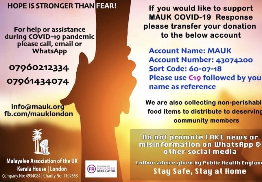 pra8ha's tweet photo. Amazing work by Malayalee Association of U.K. helping out during Covid19. https://t.co/5Gc1w1UXX0