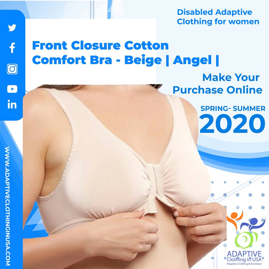 Snap Front Bra Adaptive Clothing for Seniors, Disabled & Elderly Care