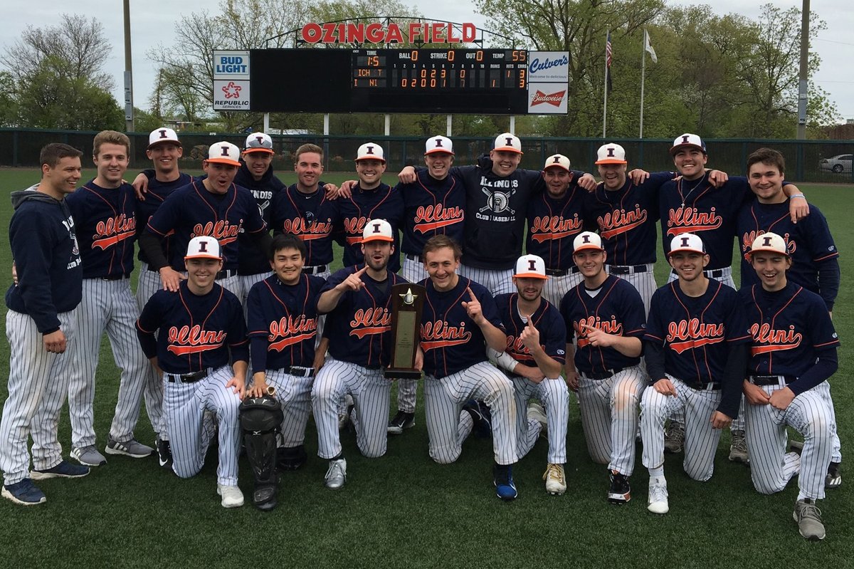 Great Lakes Regional Champions: <a href="/UofIllinoisCB/">Illini Club Baseball</a> entered as the #1 seed after going 14-1 within conference play. After dropping Game 1 against Mich. St, they reeled off 4 straight wins (2 straight over Mich St) to clinch a spot at the 2019 DI World Series in Holly Springs, NC.