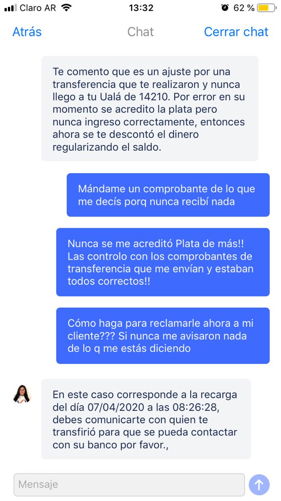 LeaOrso's tweet photo. @uala_arg Después de un mes me sacan Plata https://t.co/edgucyK594