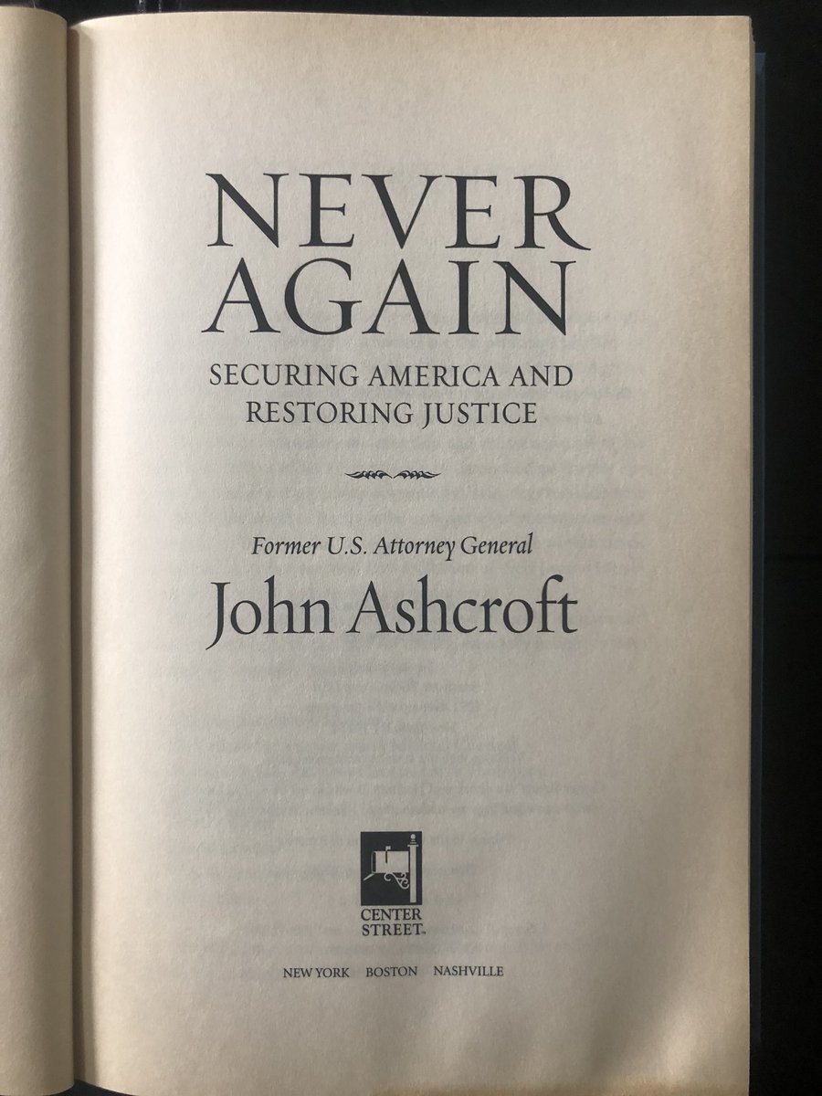 Today’s 2 books on one topic—written by controversial attorneys general:“With Reagan: The Inside Story” by Ed Meese“Never Again: Securing America and Restoring Justice” by John Ashcroft