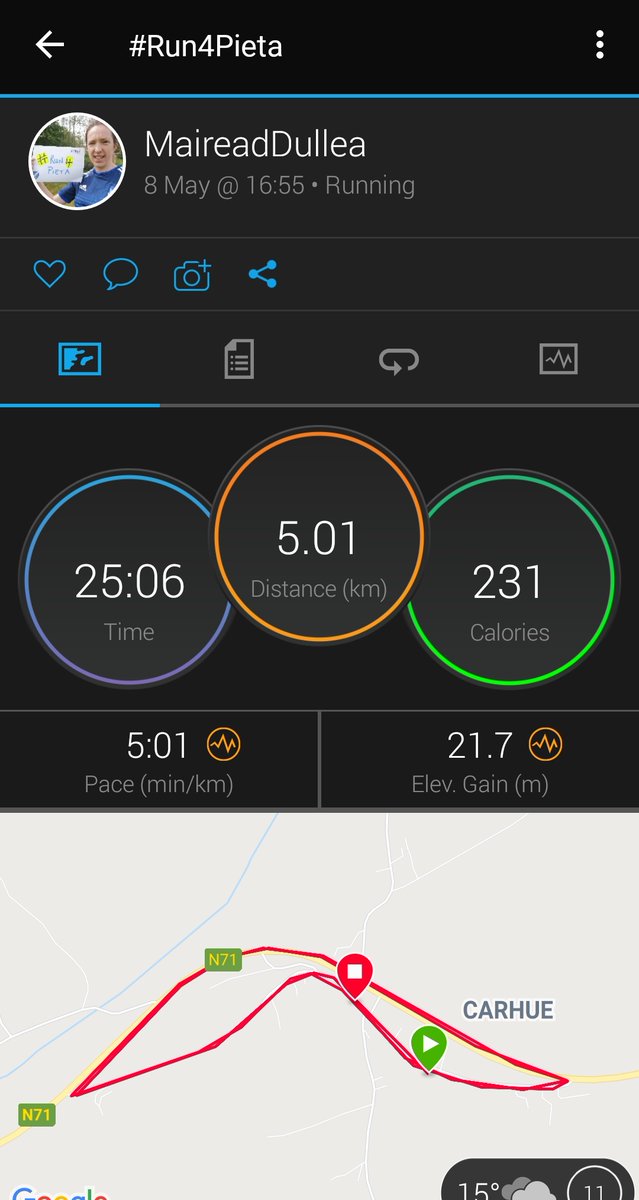 dulleamairead's tweet photo. What a glorious evening to do my #Run4Pieta in conjunction with over 300 @bantryblues members. 
#Blues4Pieta
#DarknessIntoLight https://t.co/ImW8jedtZa