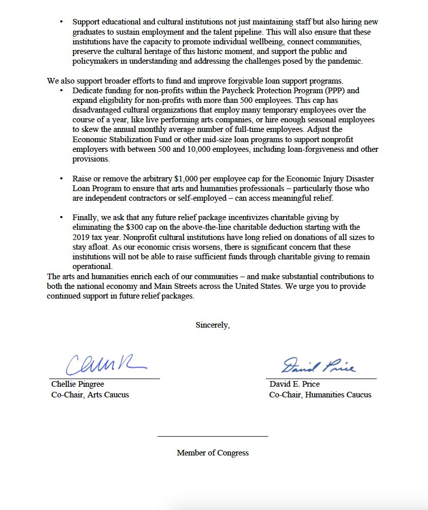 chelliepingree's tweet photo. Maine's arts are a $1.5B industry—the 3rd largest sector in the state. 5.1M Americans work in the creative sector nationwide.

We must deliver immediate relief for our cultural economy. @RepDavidEPrice &amp; I led 70 of our colleagues to push for robust aid in the next #COVID19 bill. https://t.co/aB8xuIAMop