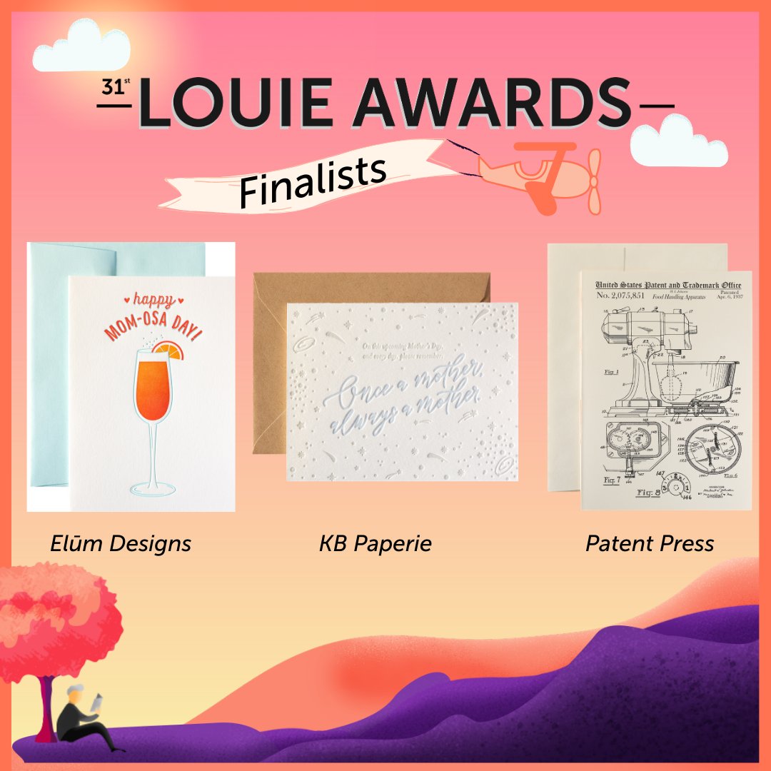 USGCA's tweet photo. Mother’s Day is almost here &amp; we’d like to take this opportunity to congratulate our 2020 LOUIE Award finalists in the #MothersDay category! 🎉🎉🎉 $5 &amp; below: @elumdesigns, #KBPaperie, &amp; @PatentPress and $5 &amp; above: @amgreetings, @wildinkpress, &amp; @WOW_paperart 👩💌📬 #SendACard https://t.co/KMOVYOtToc
