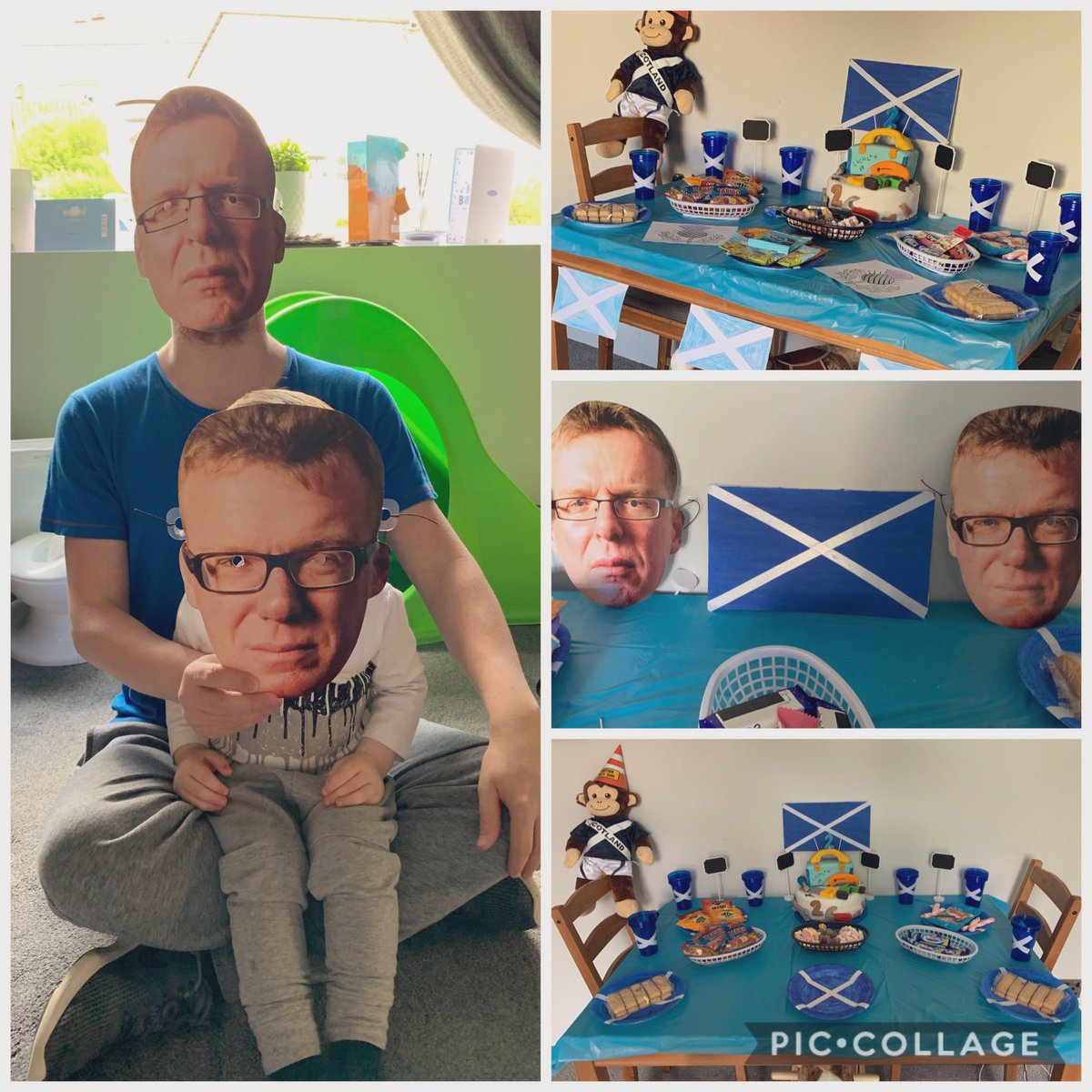 linzyanne's tweet photo. When the boy asks for @The_Proclaimers #Scottish party for his 2nd birthday 😆 but it’s #lockdown #Memories #TwoToday #birthdayboy #MakingItAtHome https://t.co/BYB3Sg5MSS
