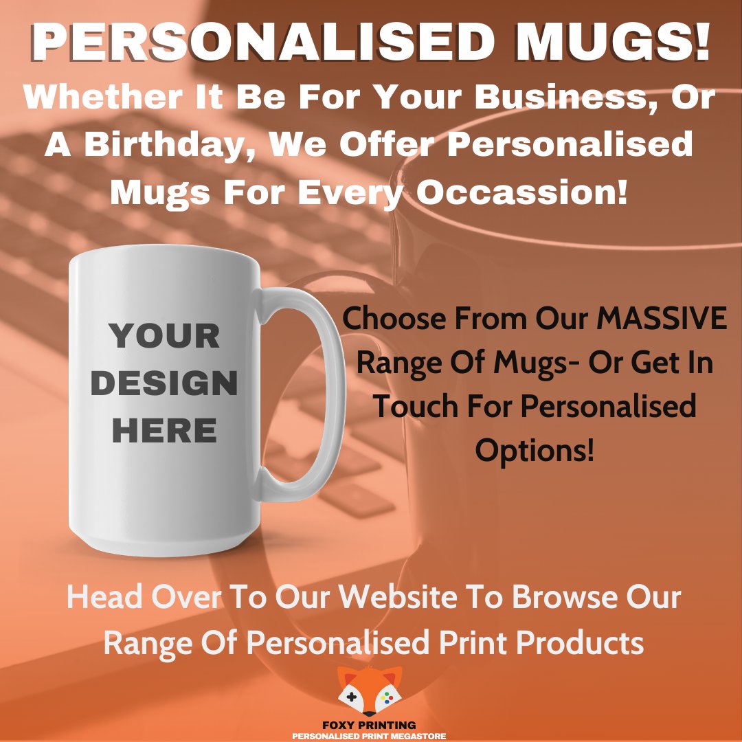 CelebMasks's tweet photo. ☕ Your one stop shop for personalised products. PERFECT for gifts 😍  https://t.co/TllvEvz45j https://t.co/KyKxM77N3n 🦊 https://t.co/khWuKNymik