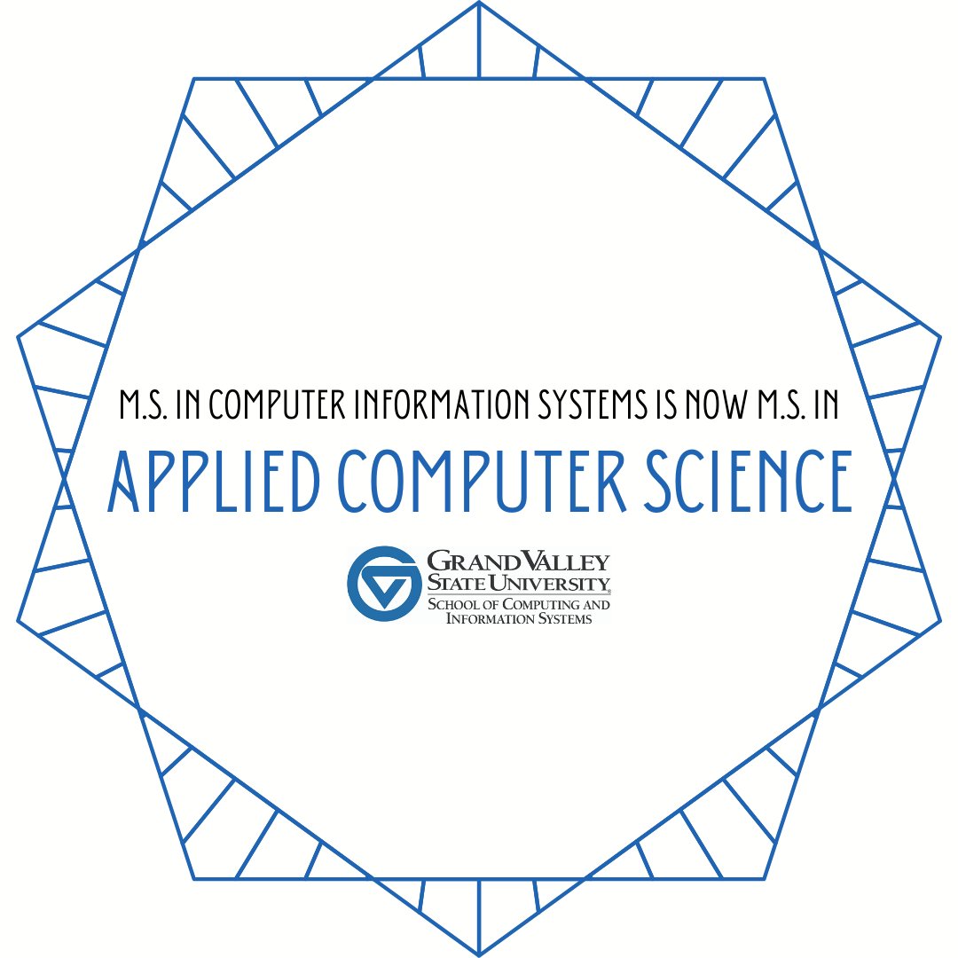 gvsucis's tweet image. Check out our press release at gvsu.edu/s/1mp. #gvsucis #computing4lifetime #appliedcomputerscience