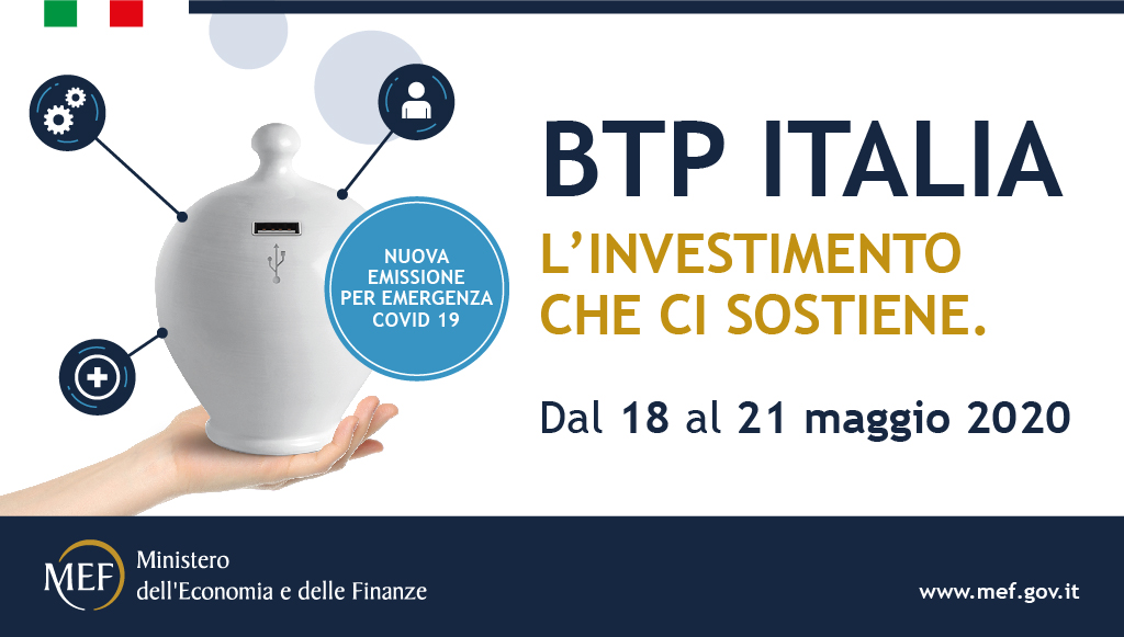 UniCredit_IT's tweet photo. #TitolidiStato, nuova emissione #BTPItalia 🇮🇹 dal 18 al 21 maggio a sostegno della sanità e della ripresa economica. Scopri di più https://t.co/2pVLzWsVMn https://t.co/JQLwtAqHuW