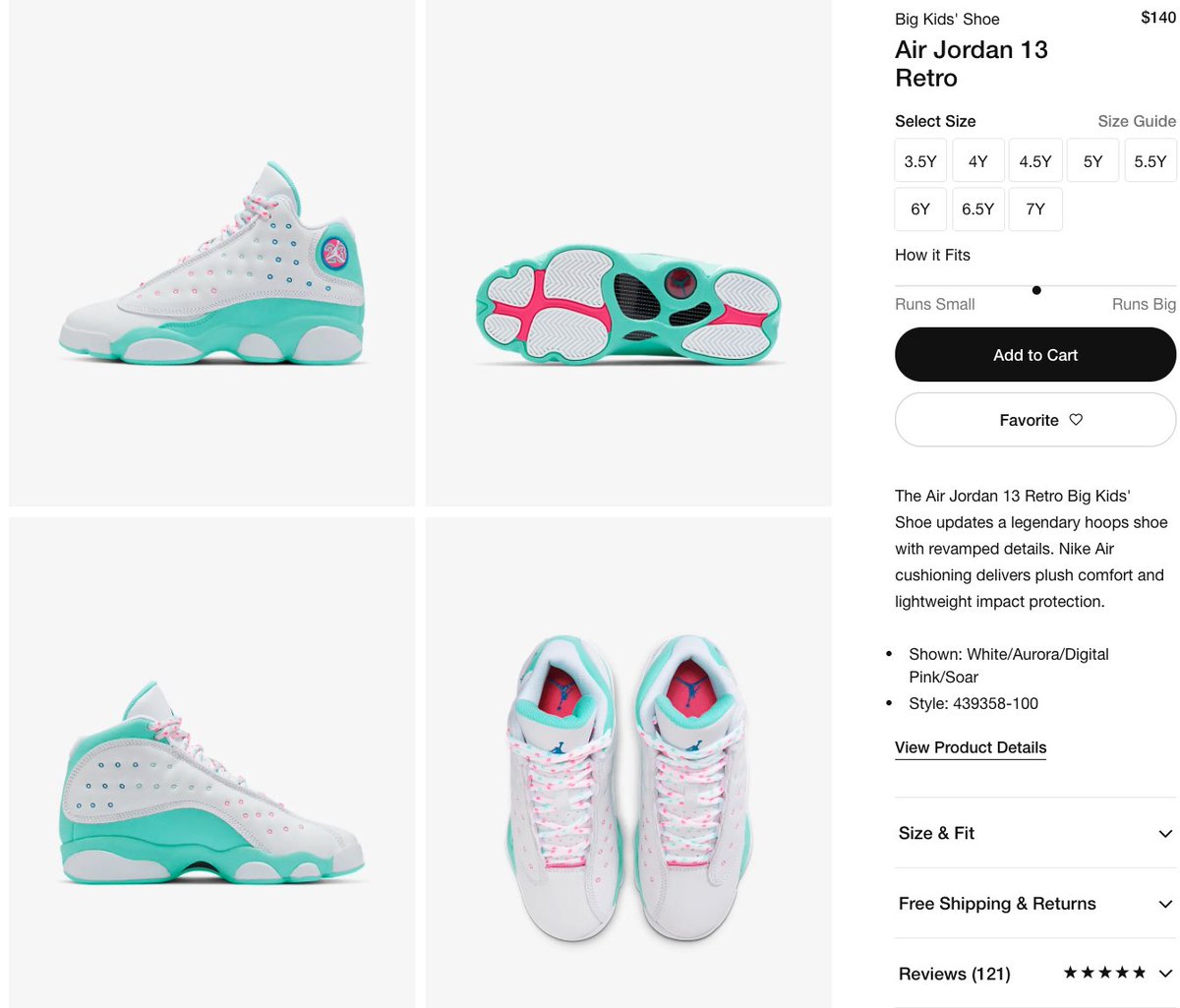 kids air jordan 13 gs aurora green