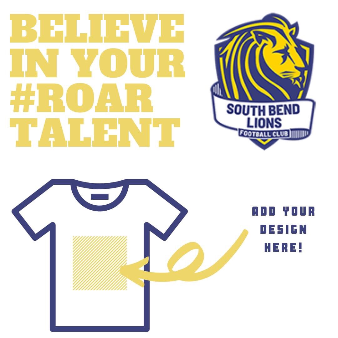 You gotta be in it to win it! Keep working on those <a href="/southbendlions/">South Bend Lions 🦁</a> t-shirt designs! You’ve got until 11:59pm tonight to send in your submissions.

For more details, click here: sport.li/nk-f4d64

#StartupMoxie
#RoarTalent
#LionsVirtualTailgate
#WEplusYOU