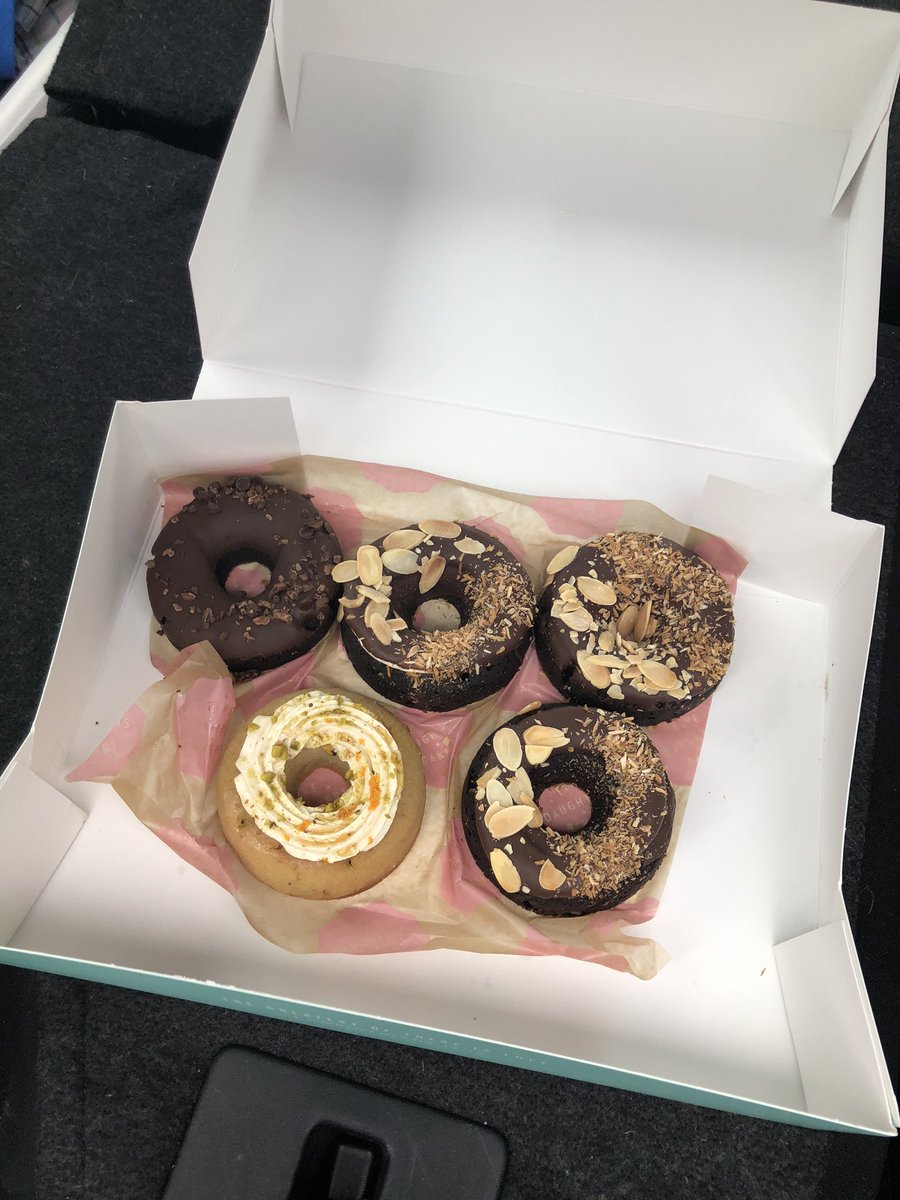 msmballen's tweet image. It’s the end of #TeacherAppreciationWeek, and I chose to appreciate myself by driving 45 min to @Five_Daughters and pick up these gluten free goodies. Zero regrets. (1 not pictured because it’s in my belly.)
