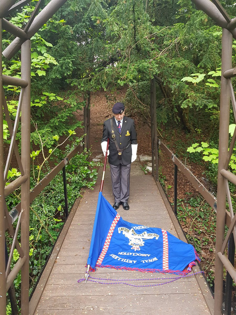 Today our Branch Chairman and Standard Bearer paraded our standard to commemorate #VEDay75 #Ubique #LestWeForget