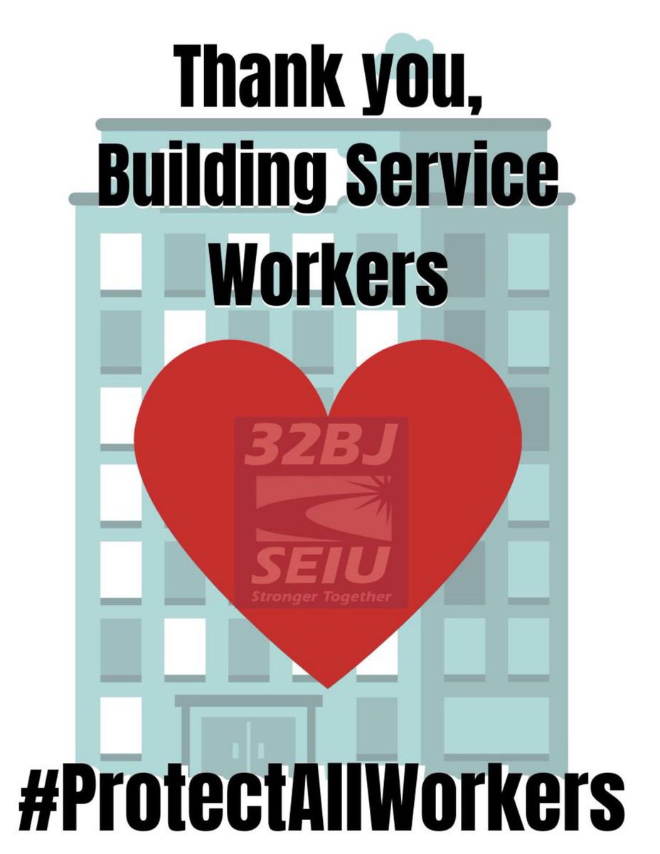 DanBensonNJ's tweet photo. Like healthcare and other essential workers, building service workers are also on the frontlines keeping buildings safe, clean and well maintained. They are the ❤️ of our buildings and deserve essential pay, layoff protection and PPE. #ThankEssentialBuildingWorkers @32BJSEIU https://t.co/2MEkalAvb2