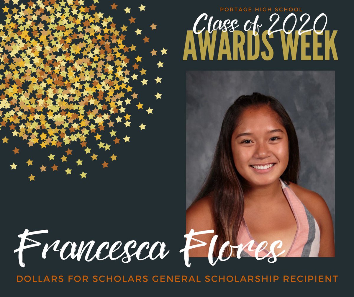 Portage_Schools's tweet photo. SENIOR AWARDS WEEK ANNOUNCEMENT
The next four reipients of the Dollars for Scholars General Scholarship are Francesca Flores, Liliana Hassinger, Kailey Hertl, and Alyssa Kennedy! Congratulations!
#SeniorAwardsWeek #PortageProud #SeniorStrong https://t.co/1olfUZDcbP