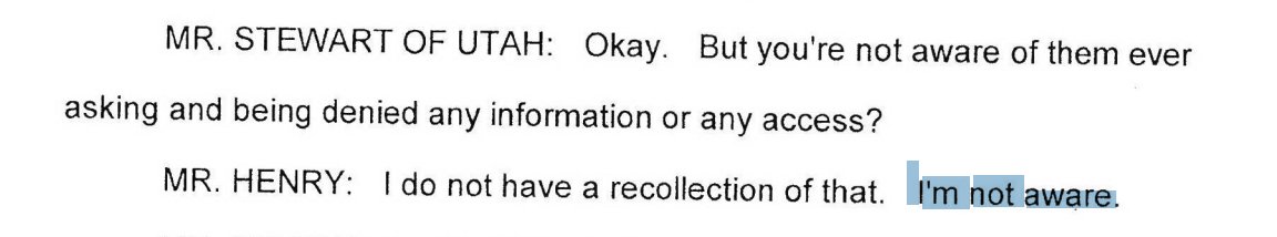 Shawn Henry of CrowdStrike told Congress he was not aware of the DNC denying any request for access by the FBI related to the server hack.James Comey told Congress the DNC denied "multiple requests at different levels."Who is lying?(Pg 30-31)  https://intelligence.house.gov/uploadedfiles/sh21.pdf