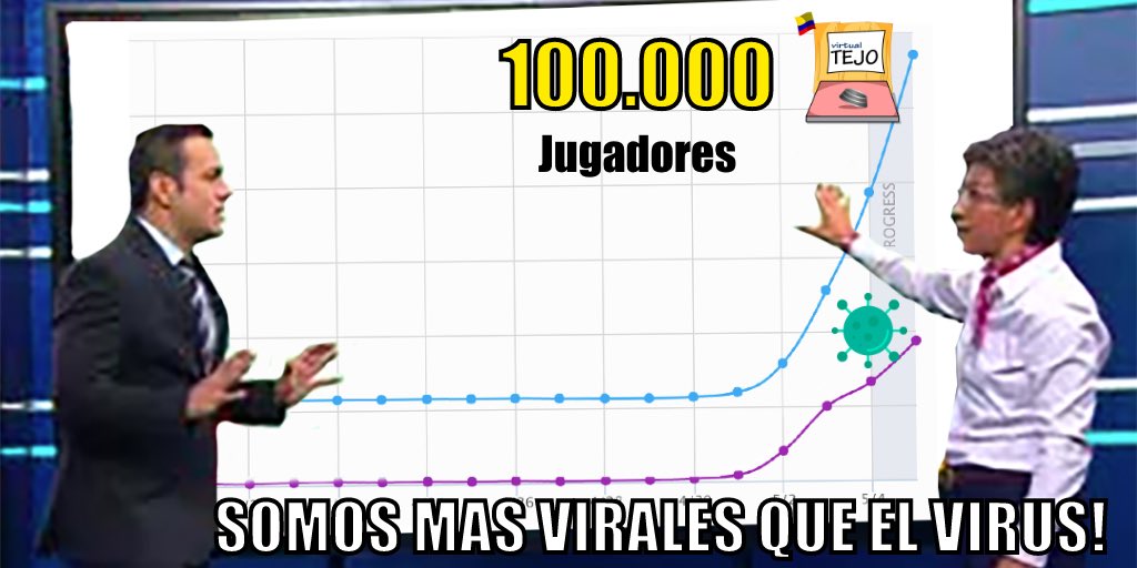 virtualtejo's tweet photo. Ya somos más de 100.000 jugadores Sumercé. Estamos trabajando para tener una nueva versión con muchas sorpresas muy pronto!! #gracias #virtualtejo #felizviernes #covid19 #desdecasa https://t.co/0AOv0PVc9m