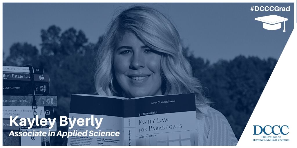 davidsondaviecc's tweet photo. Our next #MeetDCCC20 graduate is Kayley Byerly! She today earns her Associate in Applied Science in Paralegal Technology. Byerly enters the future ready to be the best paralegal she can be.

Congratulations, Kayley! #DCCCGrad #DCCCGrad20 https://t.co/chrLIZWcsu