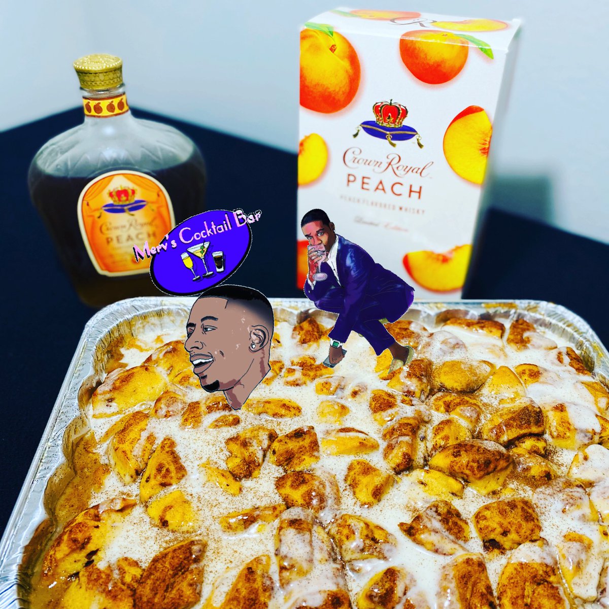 mervkneauxs's tweet photo. Peach Crown Peach Cobbler Cinnamon Rolls is something Iβve been mixing/baking up. #PeachCrown #PeachCobbler #CinnamonRolls #BoozyBakes #MarthaStewart? Nah, #MervyCrocker π«
#MixedByMerv, #TheDrinkAssassin πͺ
#BlackBusiness #MobileBar #BarServices #MERVSCOCKTAILBAR #Bartender https://t.co/RiDwHLwekE