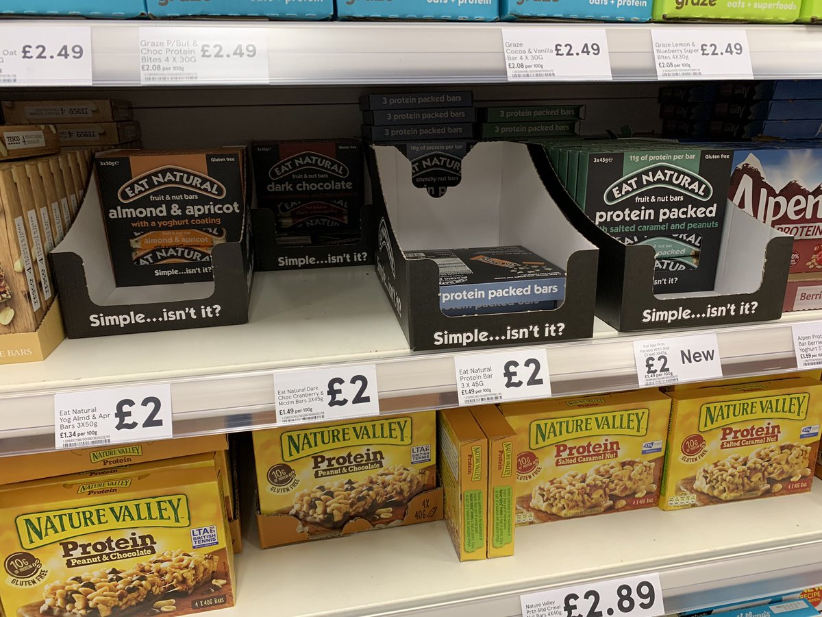 mista_rikalus's tweet photo. There’s a lot of #eatnatural bars flying off the shelf in the local Tesco... can’t think why, I mean it’s not like we recently had an hour long advert or anything? 🧐
#InsideTheFactory #InsideTheFactorbea @EatNaturalBars #LeanneForPM https://t.co/t8b1GhCkQZ