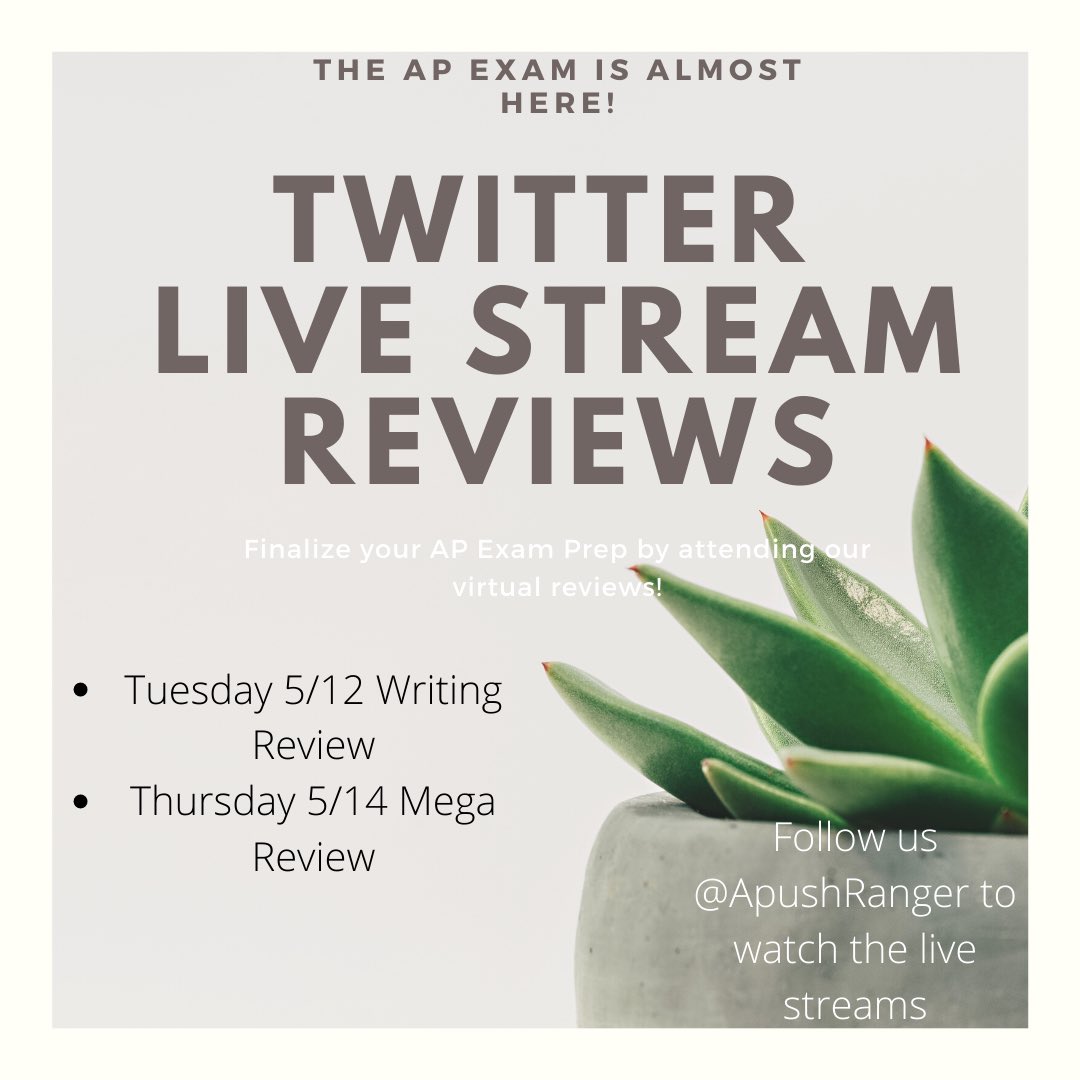MrsMeeceCHS's tweet photo. Follow the OFFICAL APUSH livestream account for our classes (mine &amp; @MrsGoldenAPUSH ) @ApushRanger 🤠 https://t.co/JYVwsxXq9Z